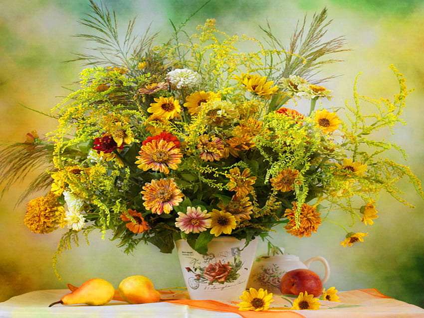 Prosluněná kytice plná letního slunce skládačky online