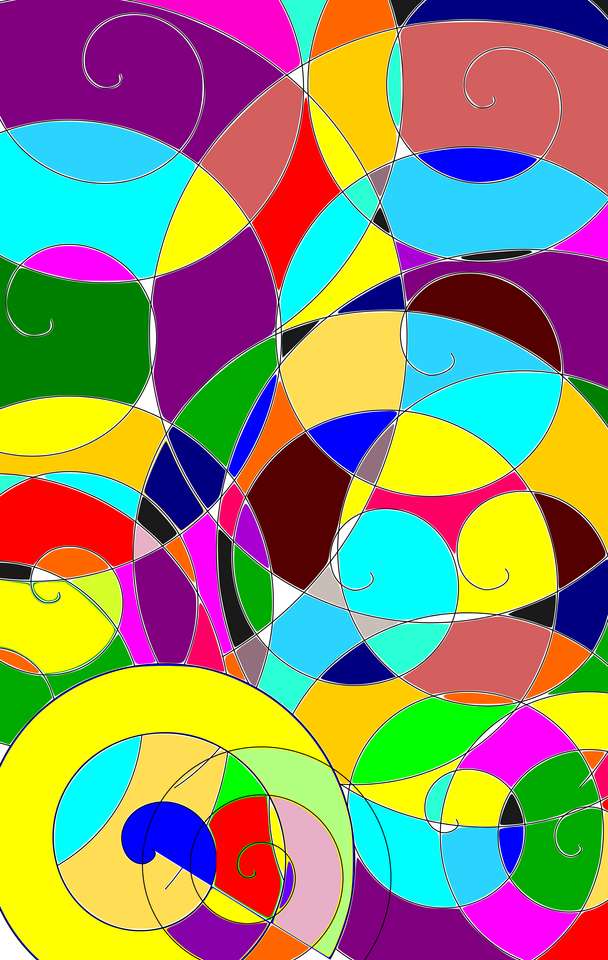 gekleurde spiralen online puzzel