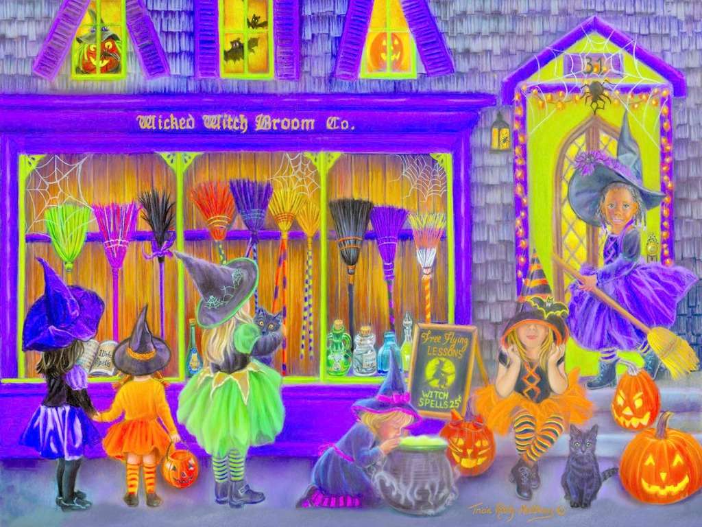 Obchod s "koštětem" pro čarodějnice :) skládačky online