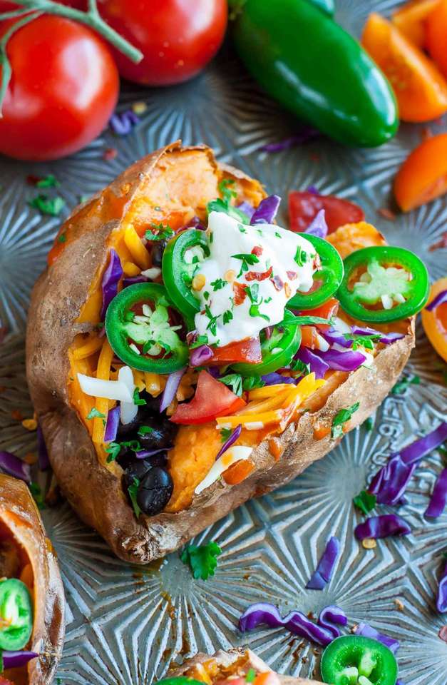 Taco Stuffed Baked Sweet Potato jigsaw puzzle online