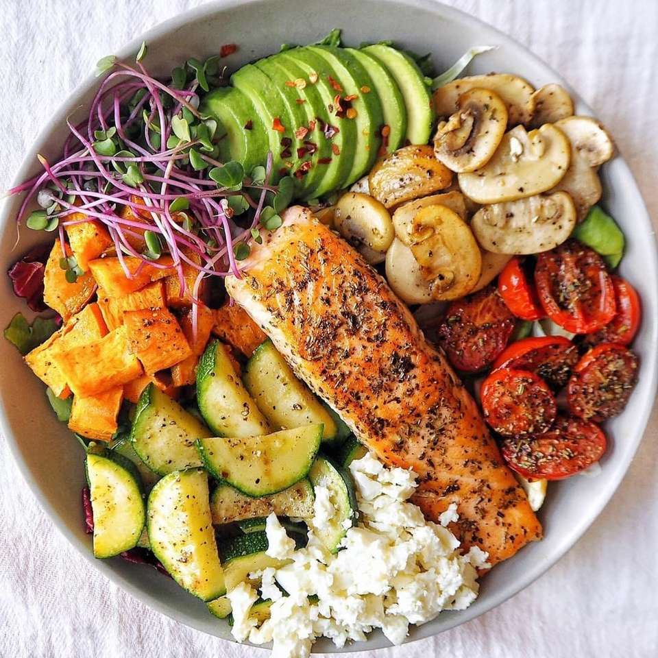 Grilled Salmon with Veggies online puzzle