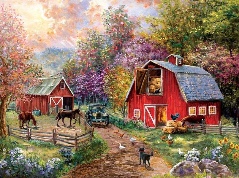 farm in the mountains jigsaw puzzle online