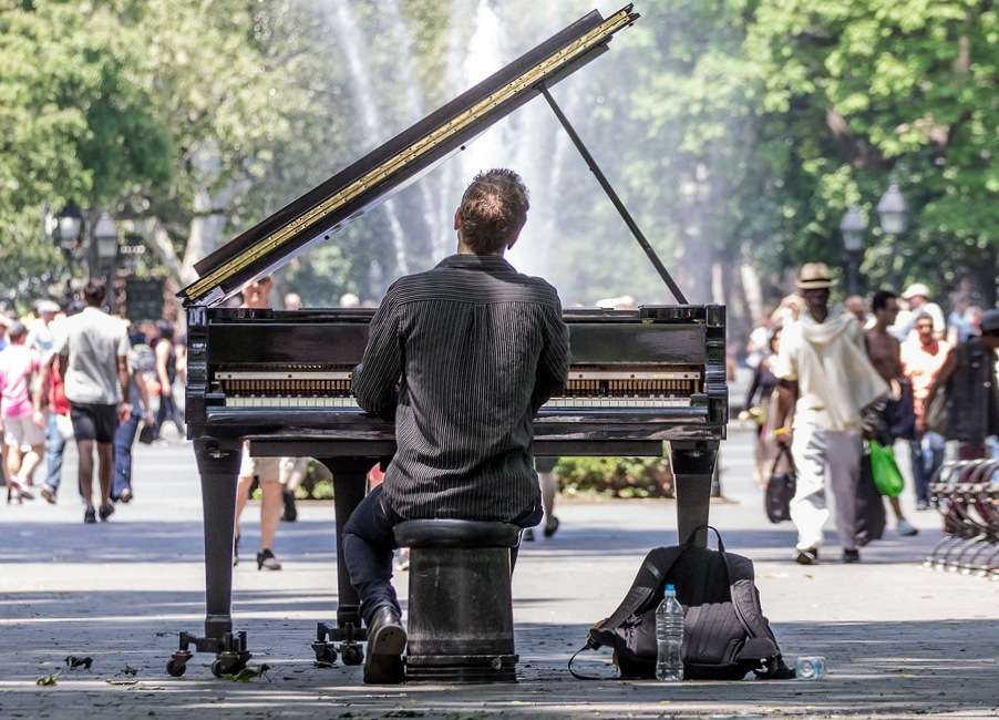 マンハッタンでのピアノコンサート ジグソーパズルオンライン