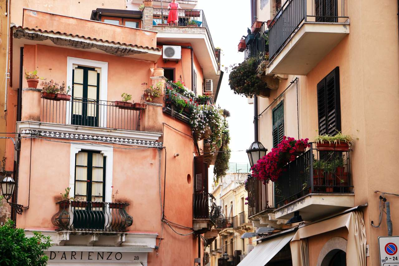 Taormina, Messina, Italien pussel på nätet