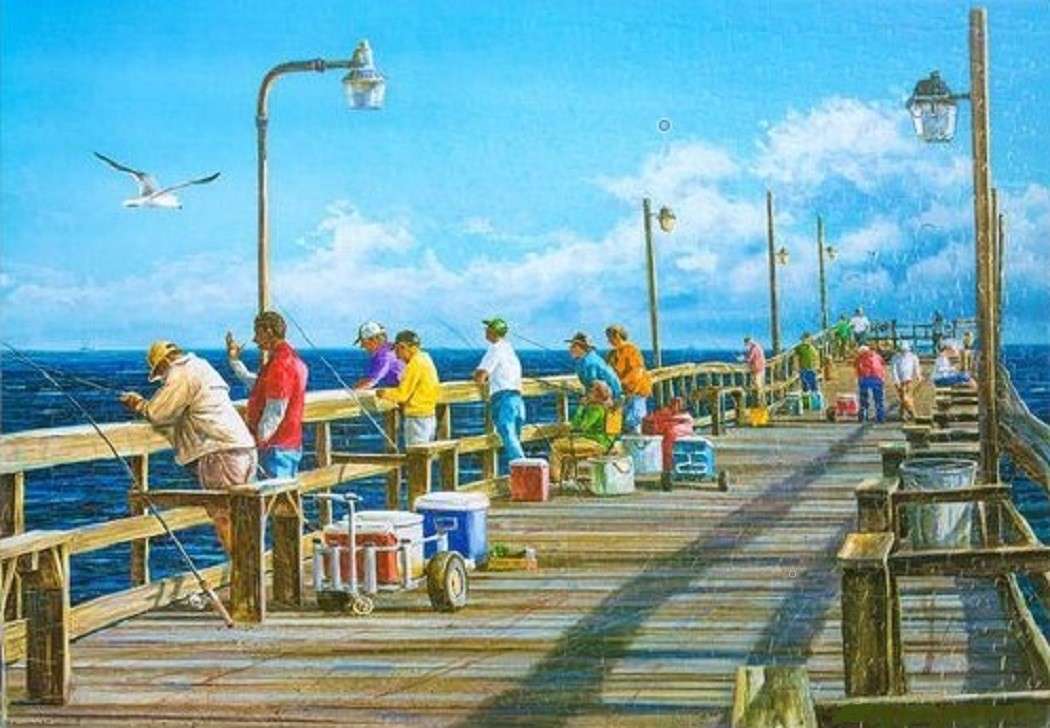 rybaření na mostě skládačky online