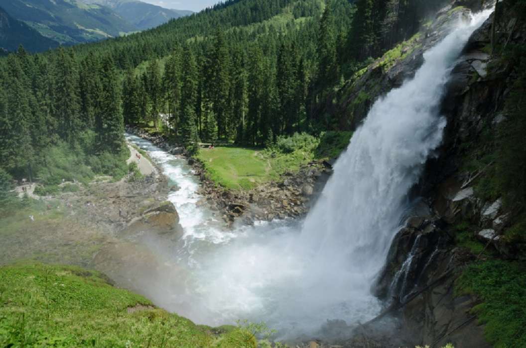 Водопад Австрия-Кримлер онлайн пъзел