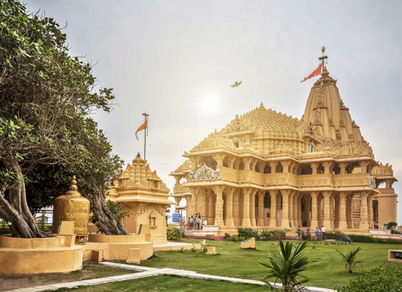 Índia-Somnatha Temple-lugar de peregrinação quebra-cabeças online