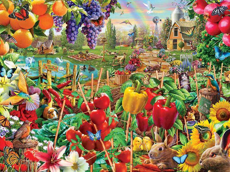 Récolte de fruits et légumes puzzle en ligne