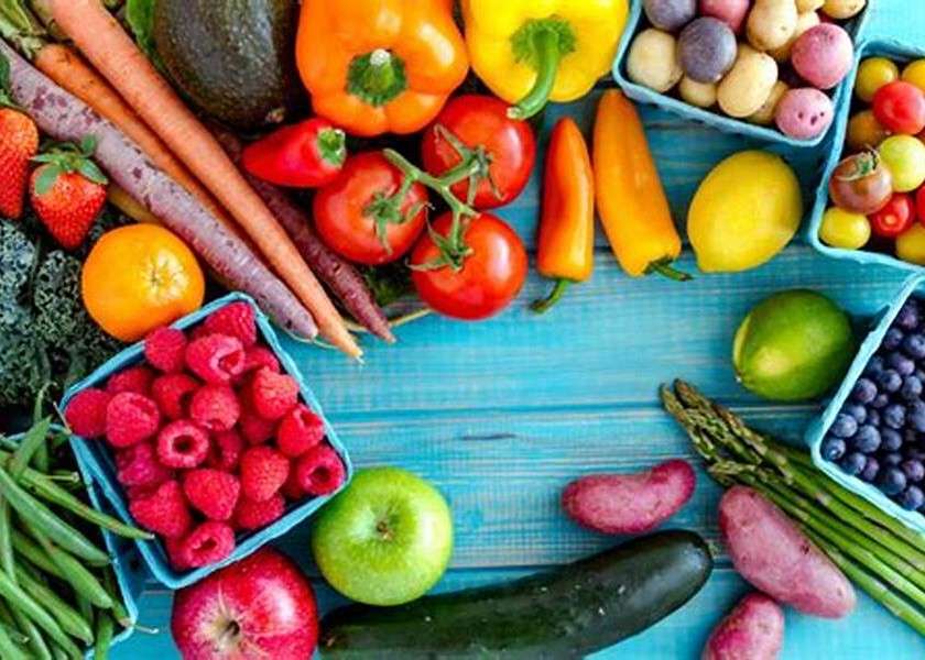 Εποχιακές βιταμίνες σε φρούτα και λαχανικά παζλ online