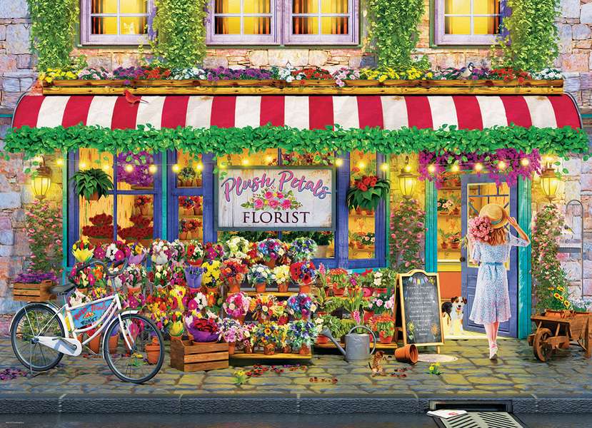городской цветочный магазин пазл онлайн