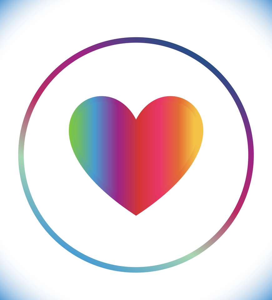 Rainbow hjärta Pussel online