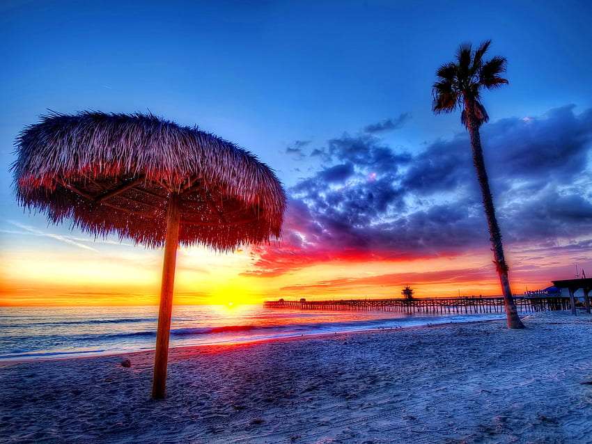 Den mördande skönheten i en solnedgång på stranden :) pussel på nätet