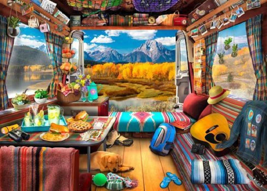 Uma caravana com vista puzzle online