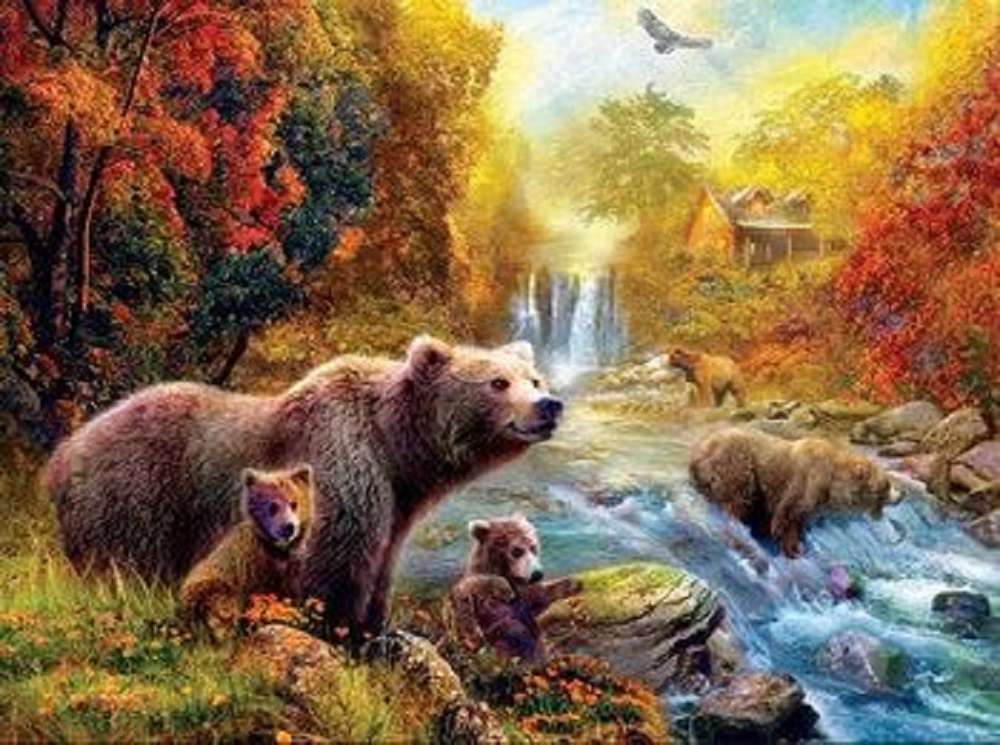 medve család kirakós online