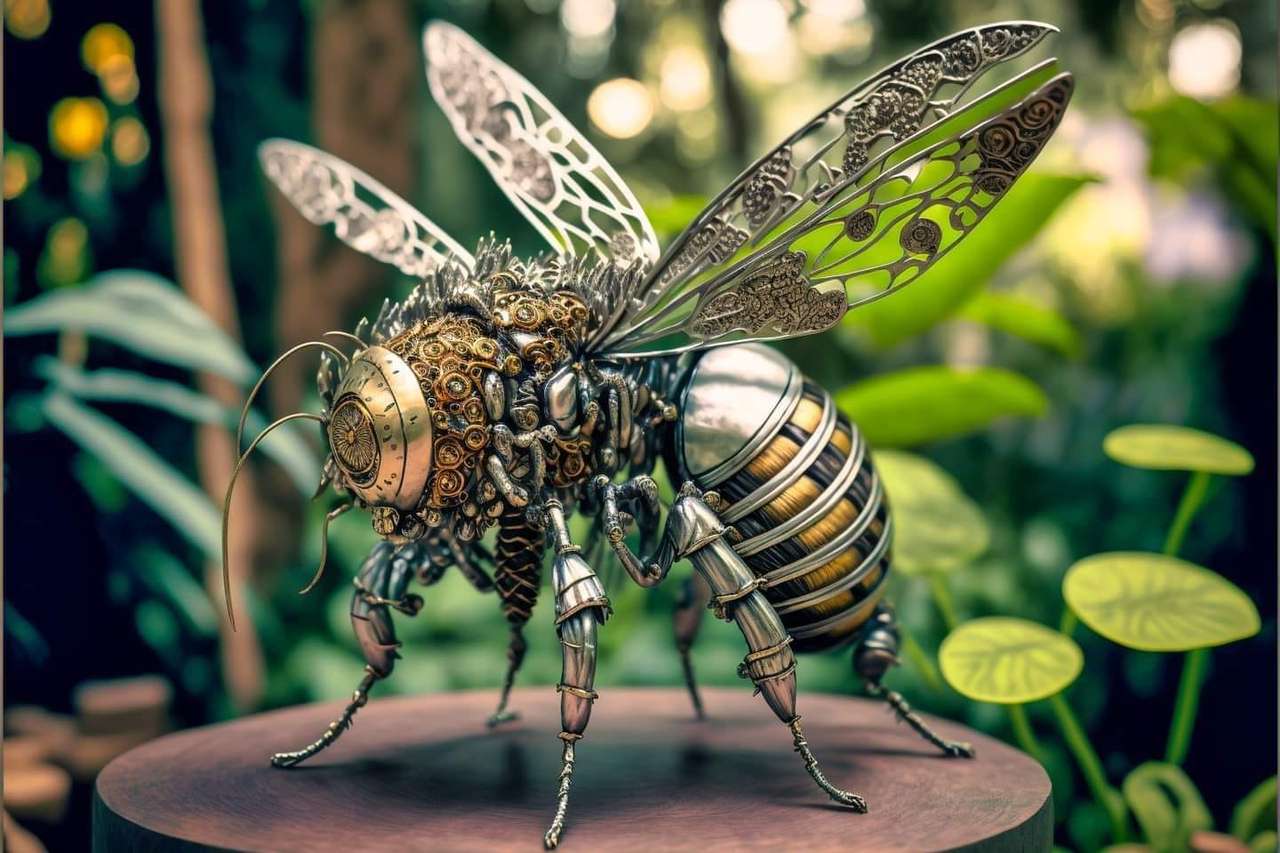 стимпонк пчела пазл онлайн