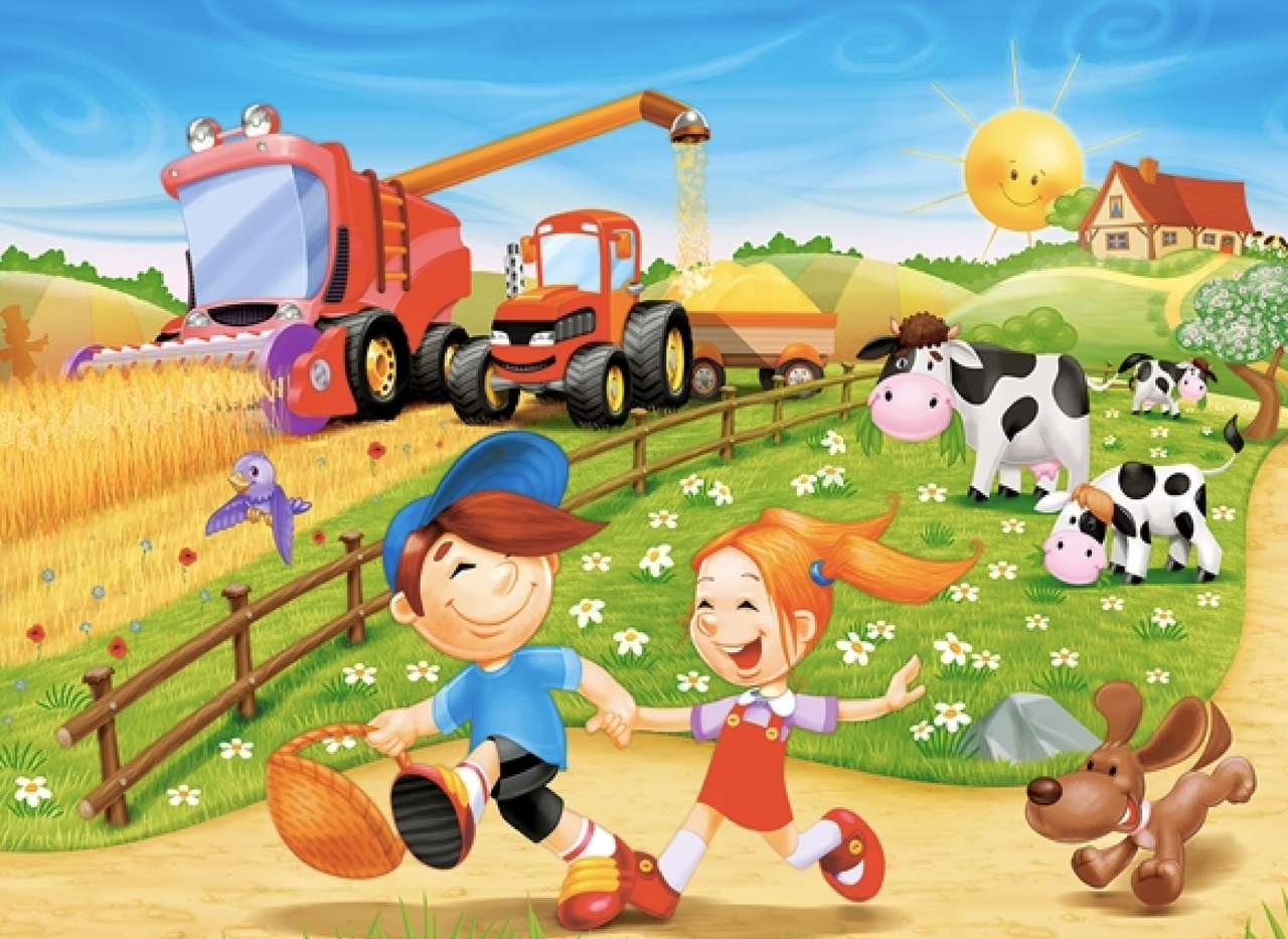 Joyful summer fun, children's joy is priceless online puzzle