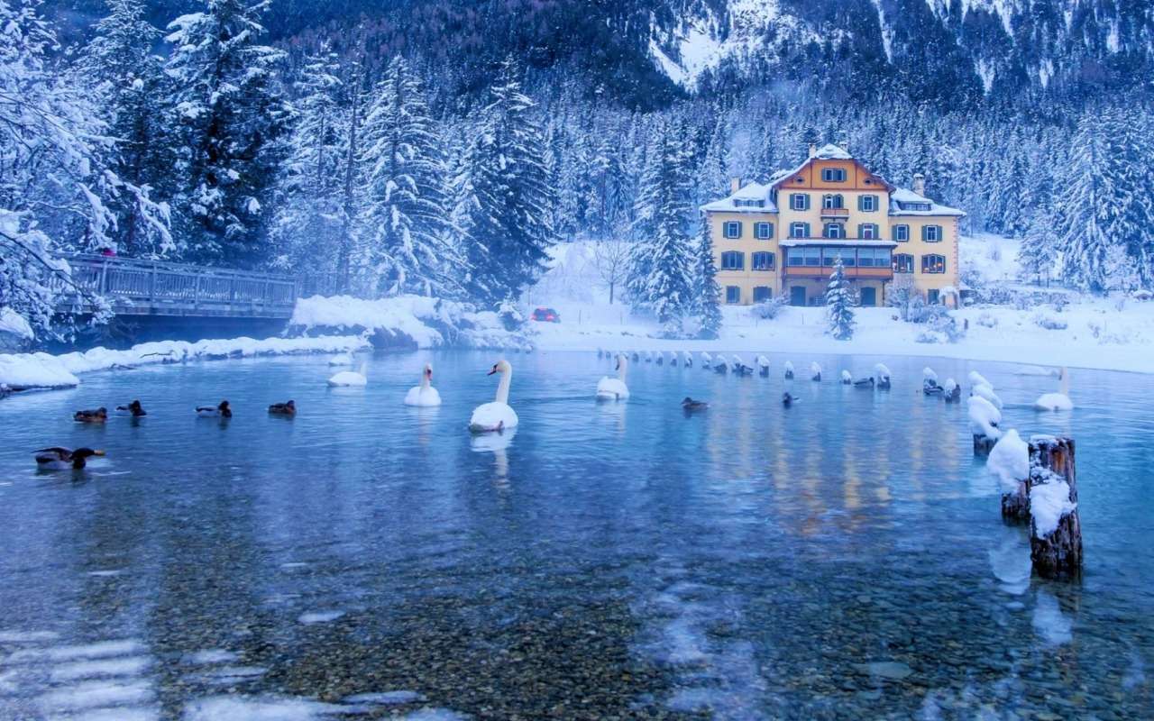 Winter in de Italiaanse Alpen, prachtig uitzicht online puzzel