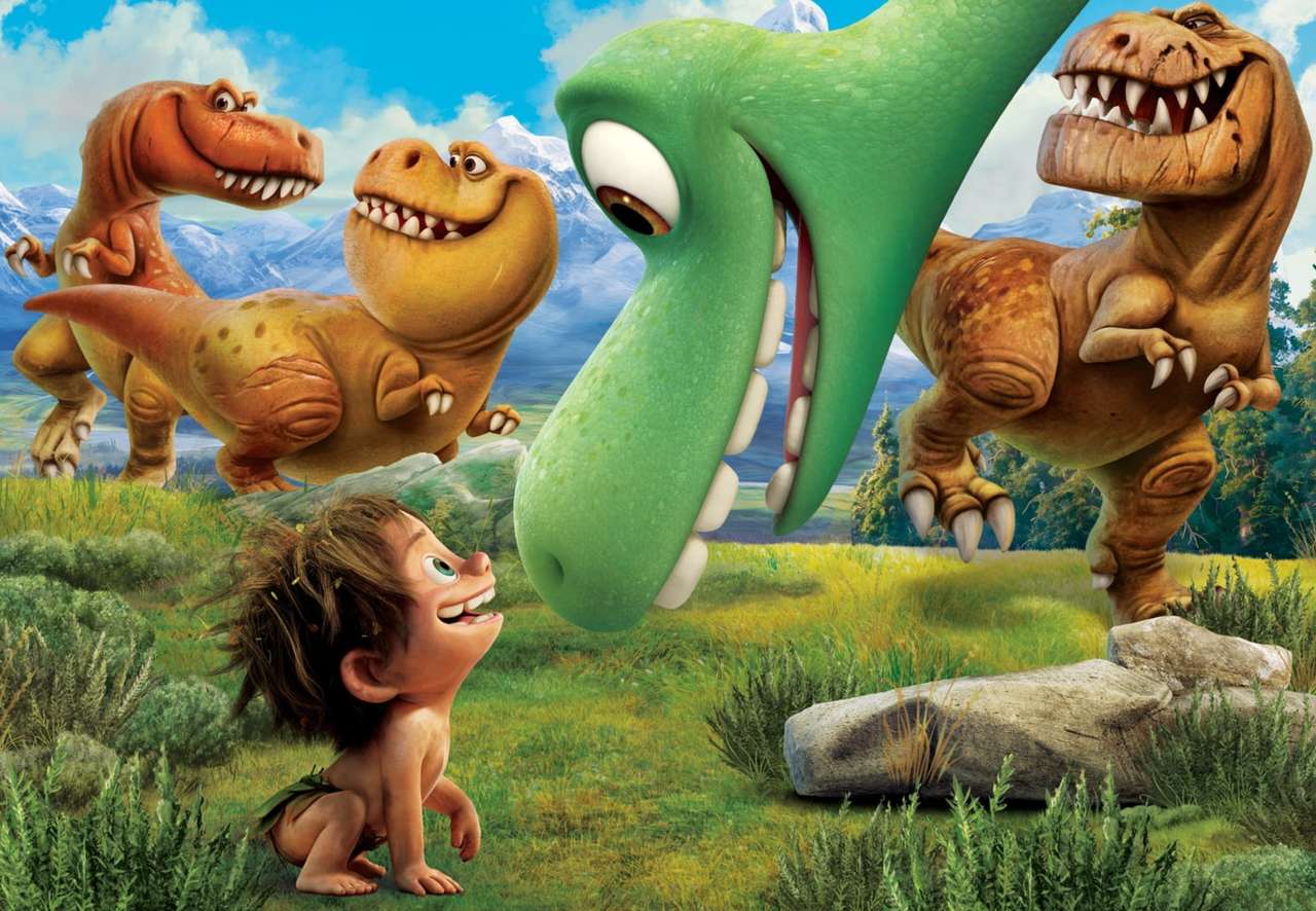 Фильм-Хороший Динозавр и мальчик :) пазл онлайн