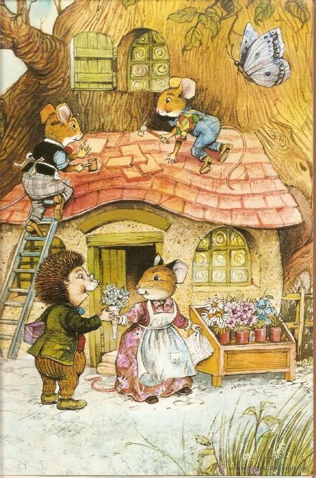 Family Mouse and Mr. Hedgehog jigsaw puzzle online