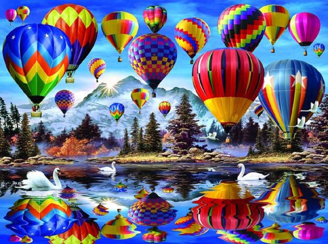 palloncini sopra il lago puzzle online