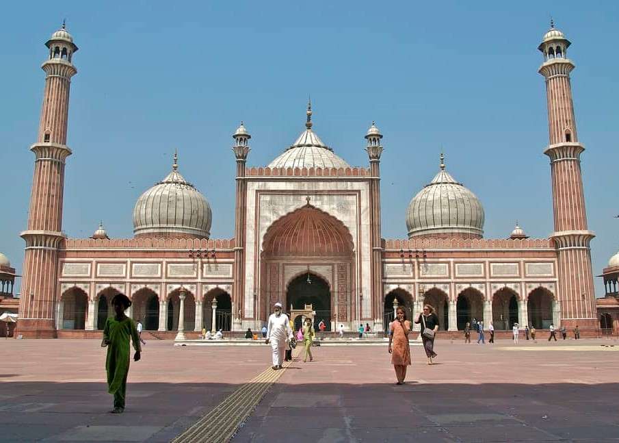 Петъчната джамия в Делхи онлайн пъзел