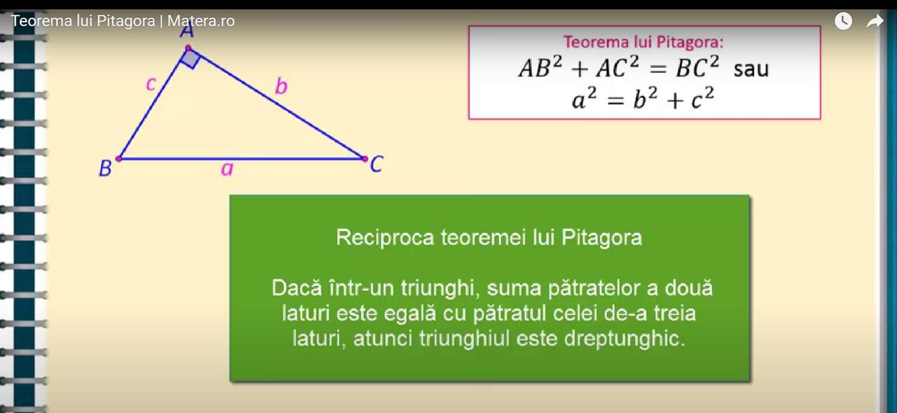 Teorema de Pitágoras; Teorema de Pitágoras puzzle online