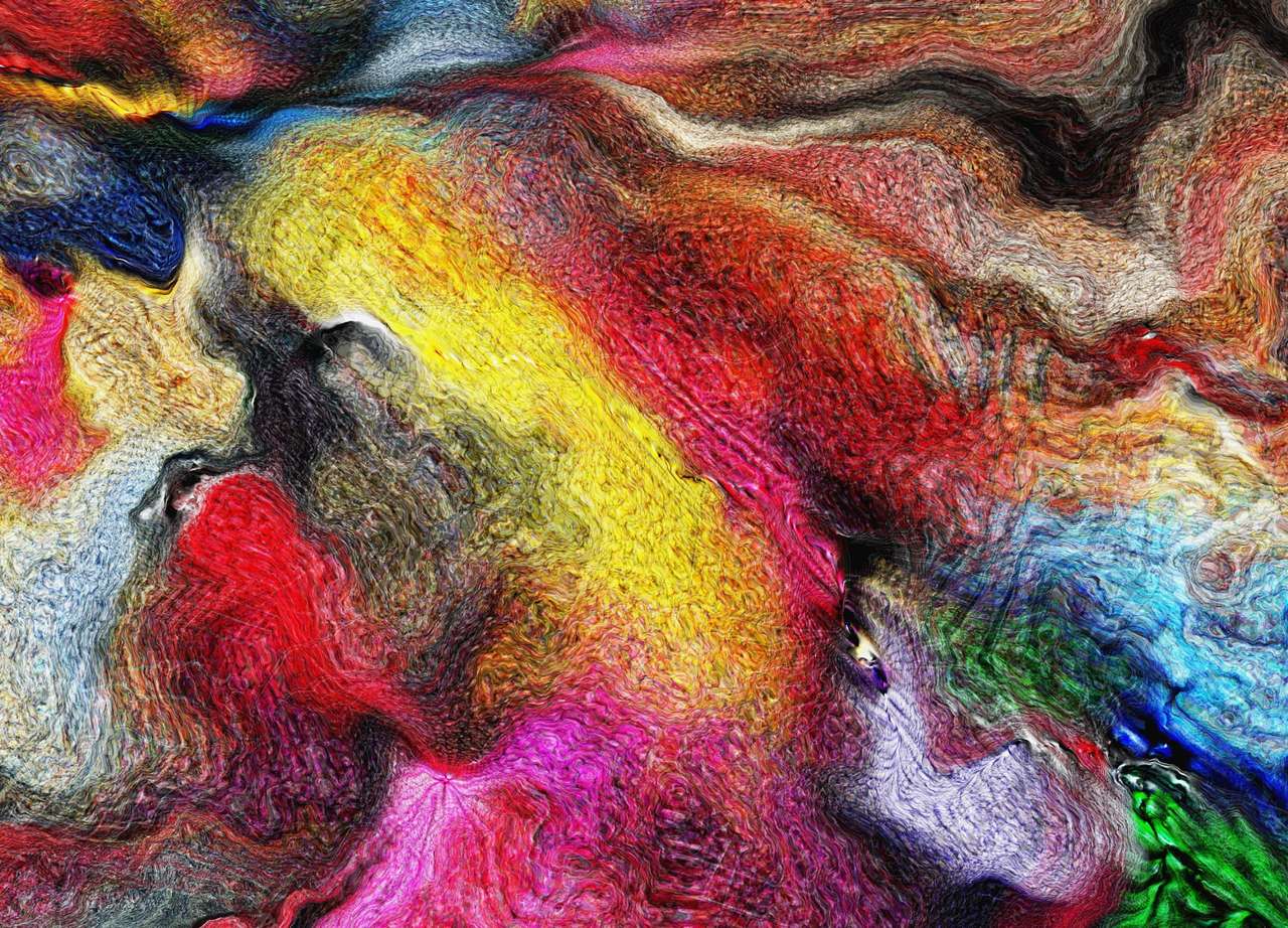 Abstract, multicolored, motley jigsaw puzzle online