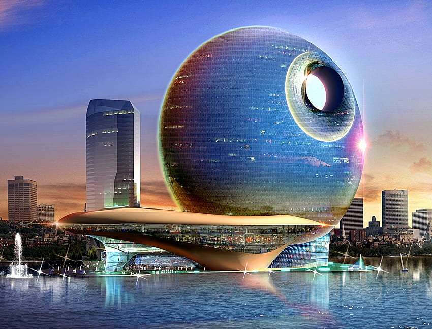 A Full Moon Hotel egy tervezett épület volt Bakuban online puzzle