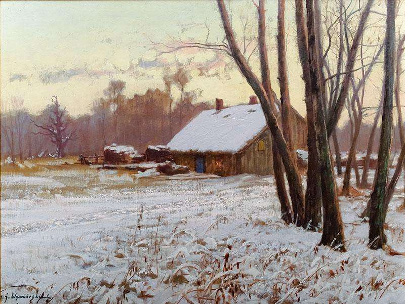 Winter op het platteland. online puzzel