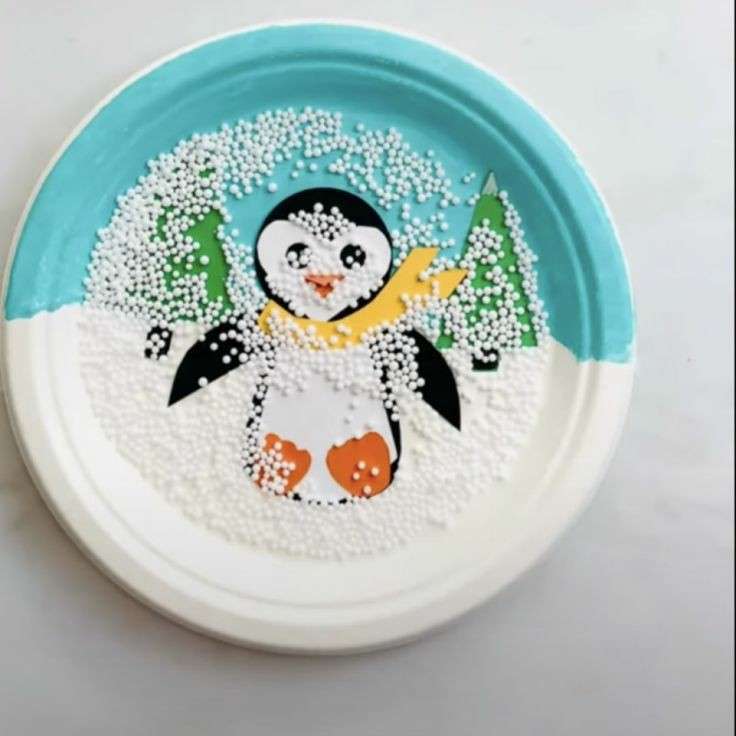 Tučňák v zimním období online puzzle