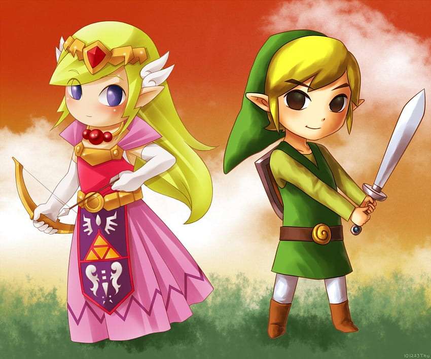 Leuke krijger Zelda en haar. legpuzzel online