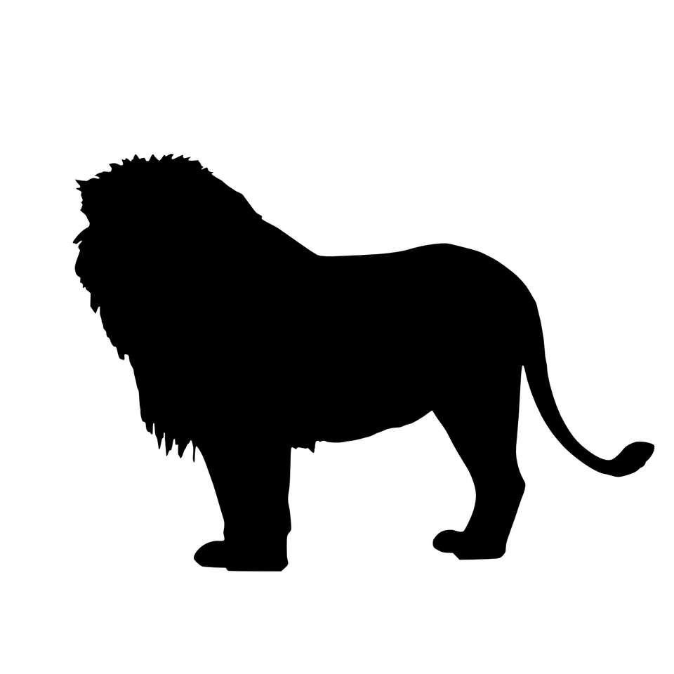 ライオンのシルエット オンラインパズル