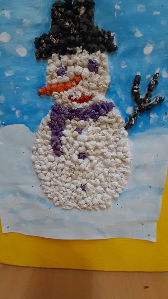 Счастливый снеговик пазл онлайн