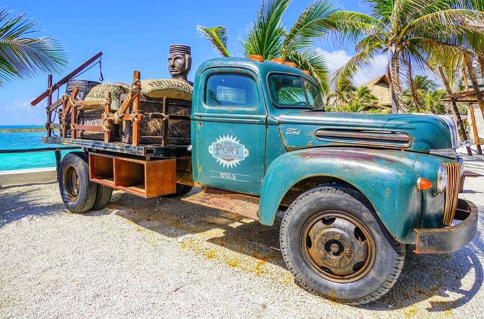 Lastwagen aus der Mitte des 20. Jahrhunderts, Mexiko Online-Puzzle