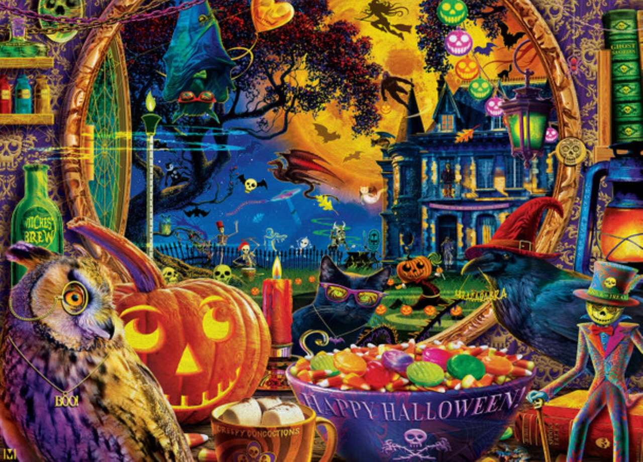 Halloween o noapte înfricoșătoare jigsaw puzzle online