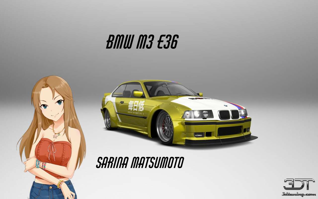 Sarina matsumoto y BMW M3 E36 rompecabezas en línea