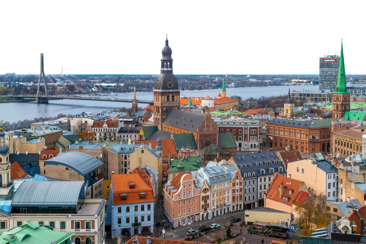 Riga, Lettland pussel på nätet