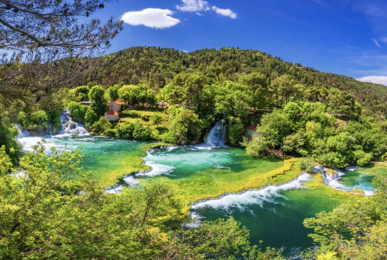Croatie-Park Krka avec sept cascades puzzle en ligne