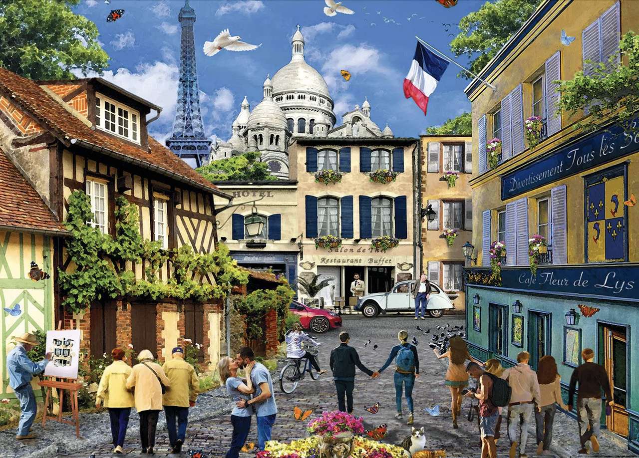 Und die Seitenstraßen von Paris solche Ansichten Puzzlespiel online