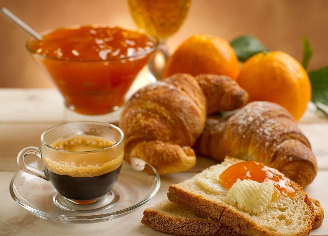 Fransk hälsosam frukost :) pussel på nätet