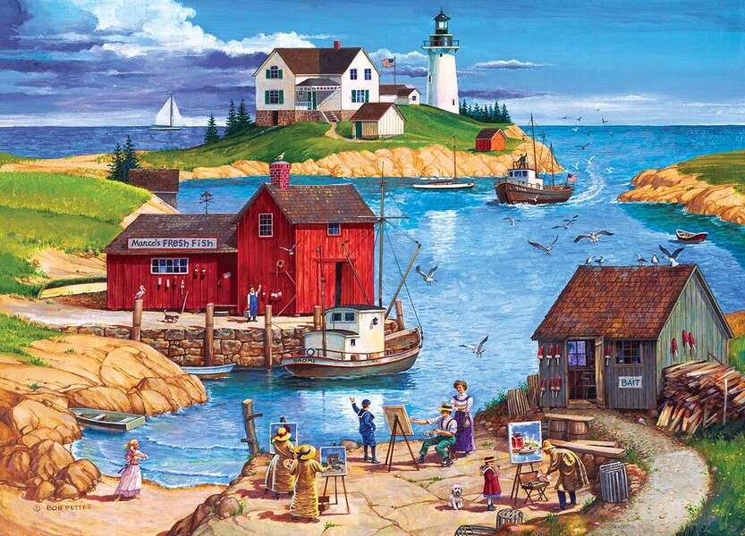 Pintores na baía puzzle online