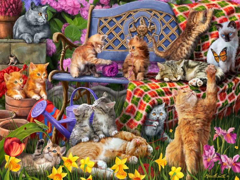 Koťata ve velké zábavě #284 online puzzle