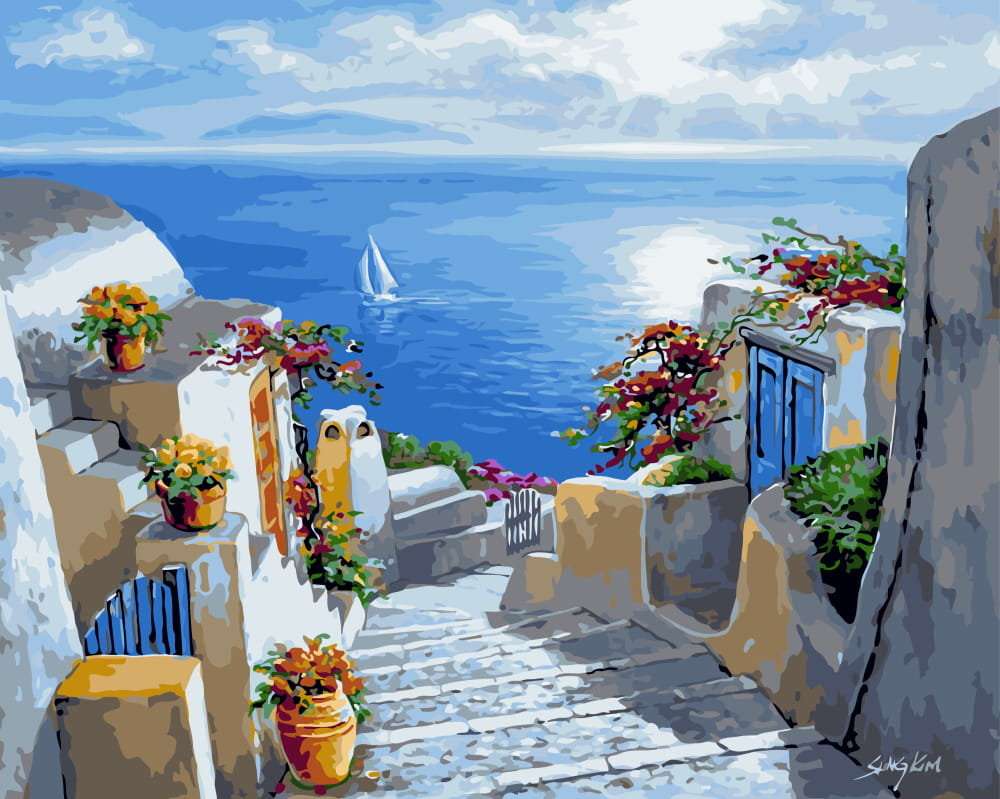 Santorini. Kust online puzzel