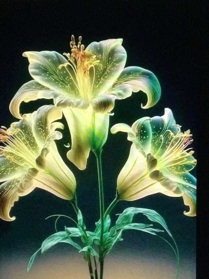 λουλούδι με μαύρο φόντο online παζλ