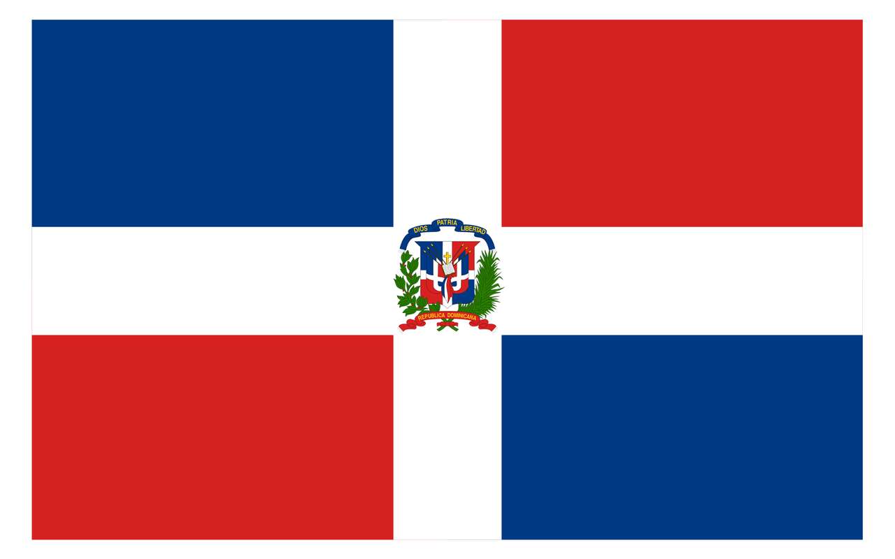 Домініканський прапор пазл онлайн