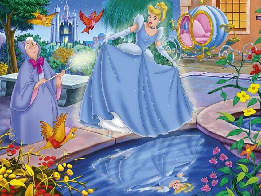 Cinderella ready for the ball, the good fairy helped :) online puzzle