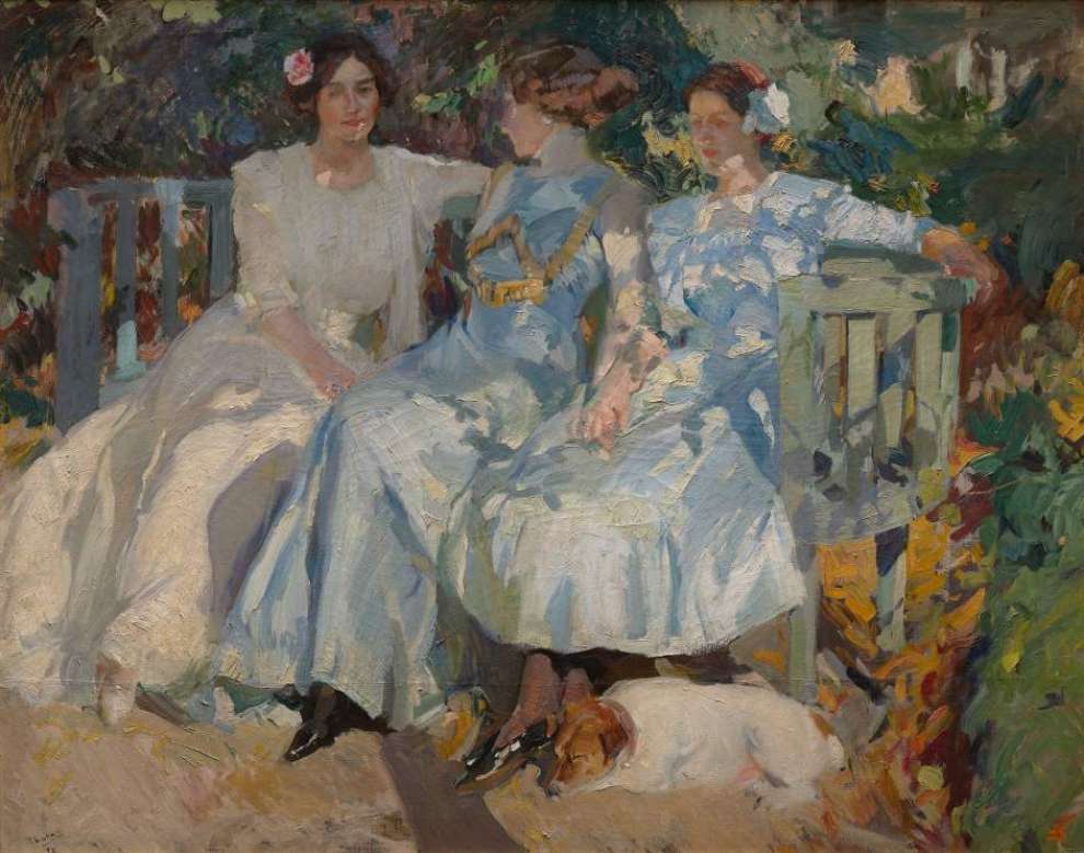 "Meine Frau und meine Töchter." Sorolla, 1910 Online-Puzzle