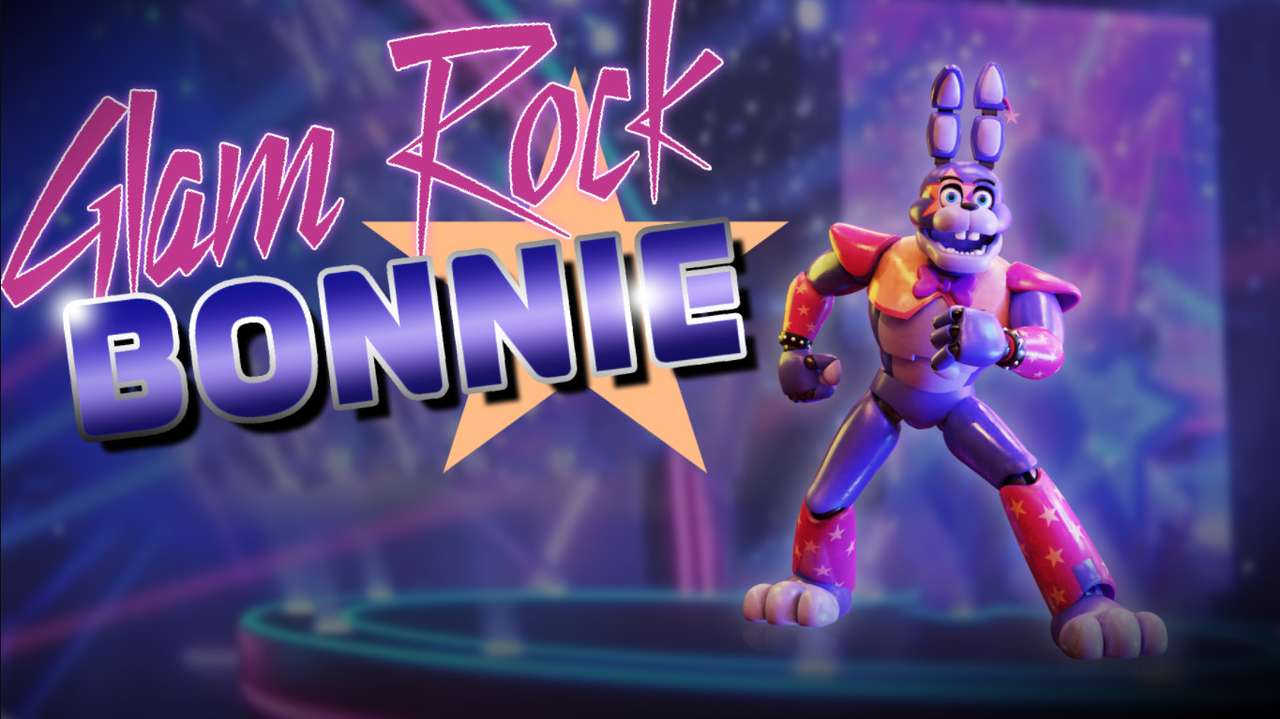 Glamrock Bonnie Security Breach - online puzzle