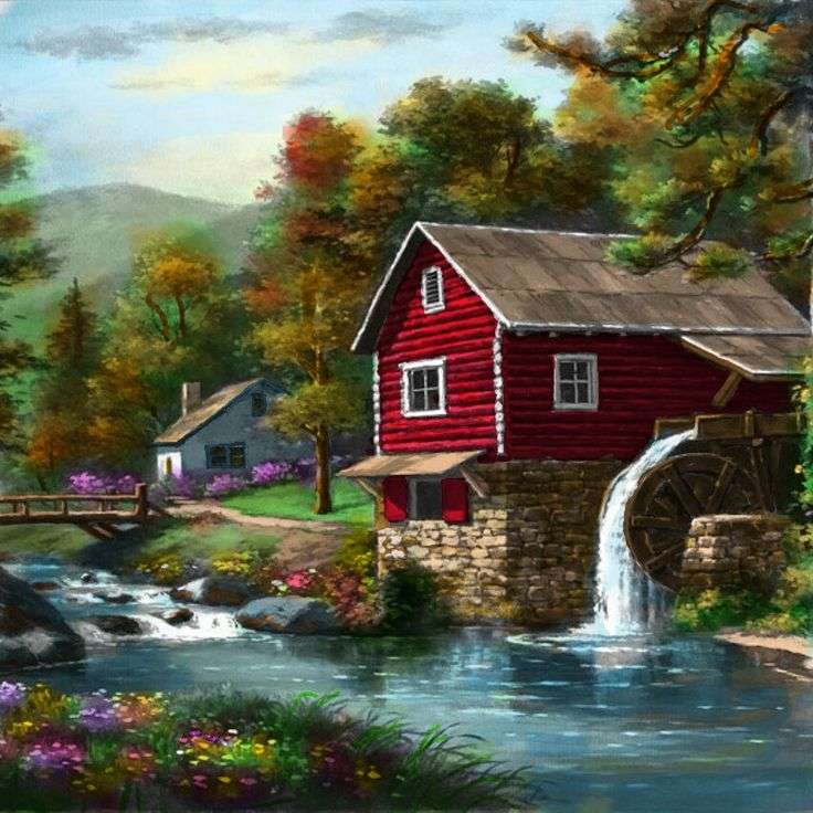 Houses in the mountains, a stream online puzzle