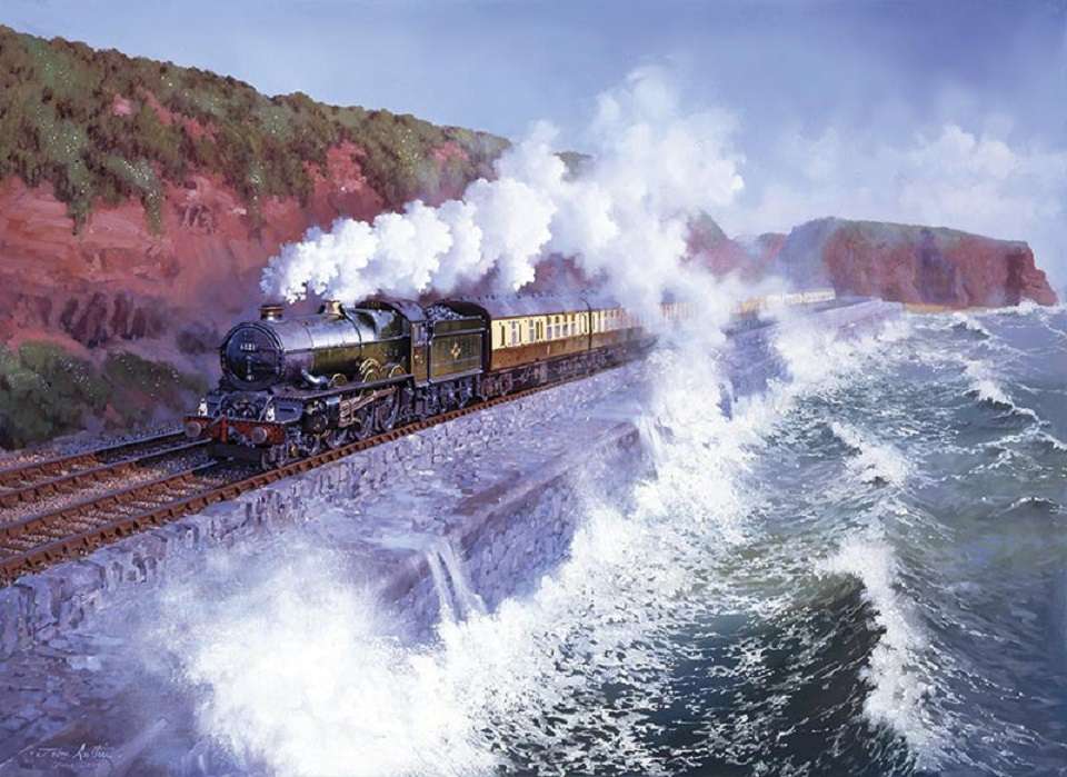trenul cu abur de coastă puzzle online
